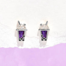 Load image into Gallery viewer, Girls Crew - It&#39;s Boba Time Studs: Gold
