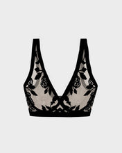 Load image into Gallery viewer, EBY - Sheer Flocked Bra: Madam Oh La La / XS
