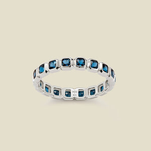 Made By Mary - September Birthstone Eternity Ring: Gold Vermeil / 7