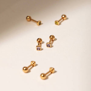 Made By Mary - February Birthstone Stud Earrings