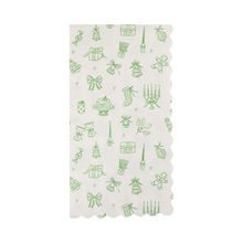Load image into Gallery viewer, My Mind’s Eye - COZ1339 - Pink and Green Christmas Print Dinner Napkins
