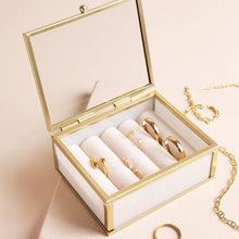 Load image into Gallery viewer, Lisa Angel - Mini Glass Jewellery Box in Gold
