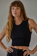 Load image into Gallery viewer, By Together - S1106N | Knit Seamless Ribbed Round Neck Sleeveless Top: White / ML
