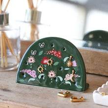 Load image into Gallery viewer, Lisa Angel - Forest Green Flower Earring Holder
