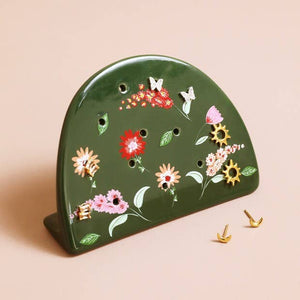 Lisa Angel - Forest Green Flower Earring Holder