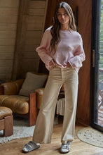 Load image into Gallery viewer, By Together - W2114 | Knit Sweater Rolled Round Neck Pullover Top: Red / S
