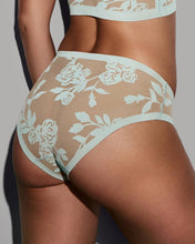 Load image into Gallery viewer, EBY - Sheer Flocked Brief: Madam Muse / L
