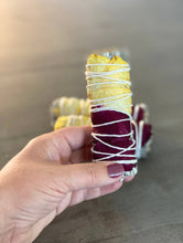 Load image into Gallery viewer, Picki Nicki - White Sage w/ Dried Rose Petals Smudge Sticks in Bulk
