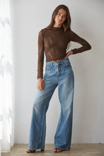 Load image into Gallery viewer, By Together - S1228 | Knit Seamless Jacquard Mock Neck Long Sleeve Top: Merlot / ML
