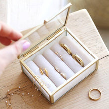 Load image into Gallery viewer, Lisa Angel - Mini Glass Jewellery Box in Gold
