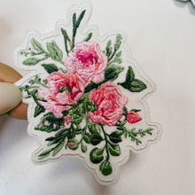 Load image into Gallery viewer, TEELUX - 3" Floral iron on Patch  -  Embroidered Hat Patch: Embroidered Patch

