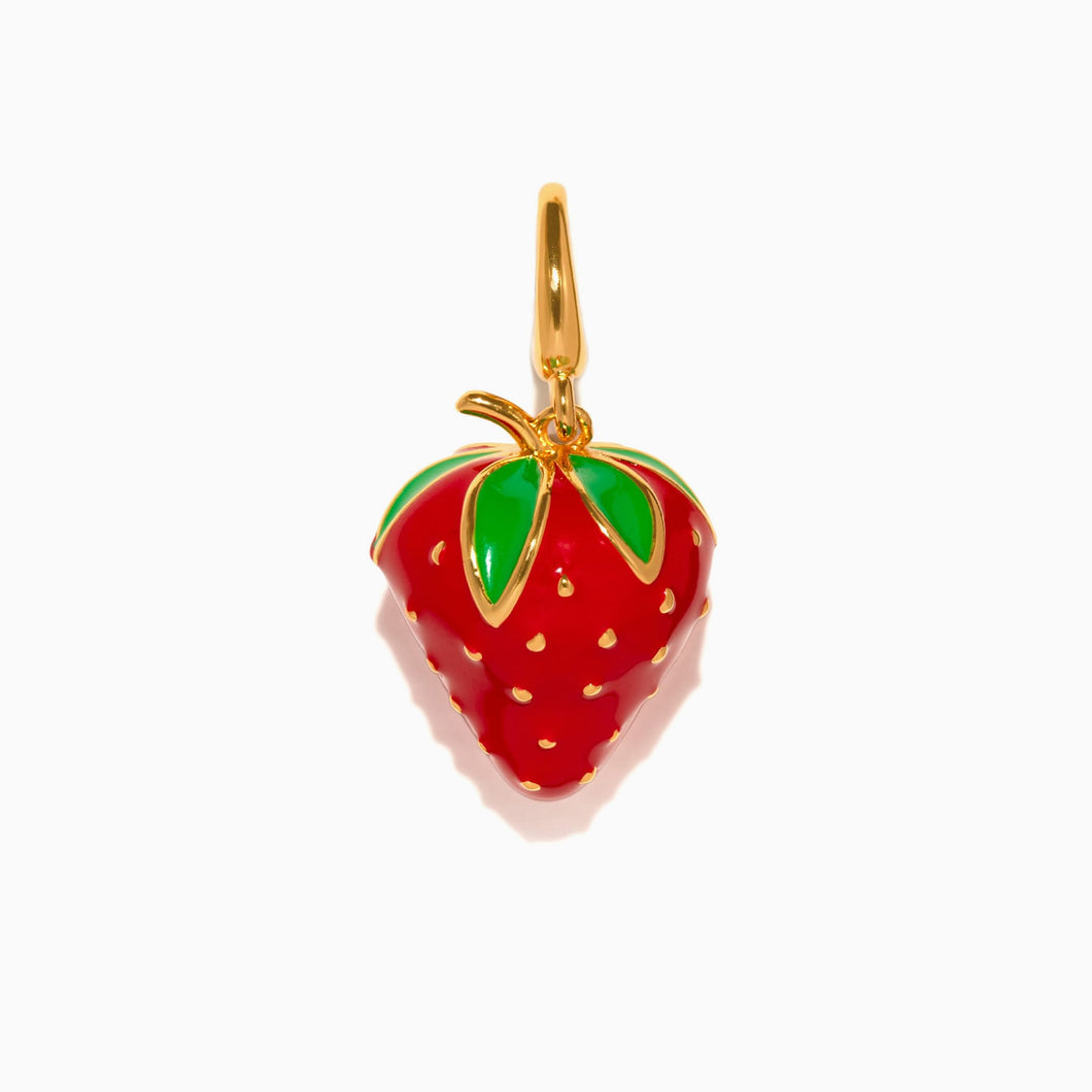 Girls Crew - Strawberry Bag Charm: Gold