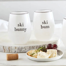 Load image into Gallery viewer, SANTA BARBARA DESIGN STUDIO - Ski Bunny/Ski Bum Wine Glasses - Set of 2
