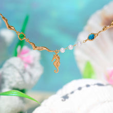 Load image into Gallery viewer, Girls Crew - Seahorse Shore Necklace: Gold
