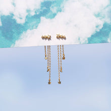 Load image into Gallery viewer, Girls Crew - Meteor Shower Dangle Earrings: Gold
