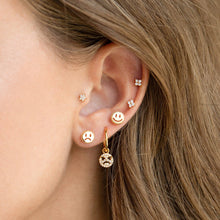 Load image into Gallery viewer, Girls Crew - Teeny Tiny Clear Cluster Studs: Gold
