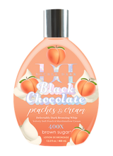 Load image into Gallery viewer, Black Chocolate Peaches and Cream Tanning Lotion Bottle
