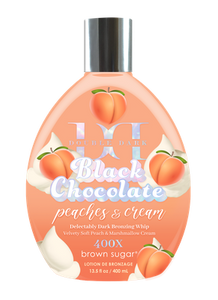 Black Chocolate Peaches and Cream Tanning Lotion Bottle