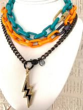 Load image into Gallery viewer, Karli Buxton - Chunky Enamel Chain Necklace, 16&quot; / Yellow &amp; Gold
