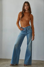 Load image into Gallery viewer, By Together - S1228 | Knit Seamless Jacquard Mock Neck Long Sleeve Top: Cream / ML
