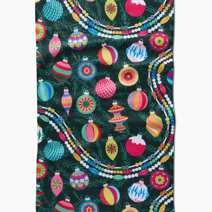 Geometry- Shiny Ornaments Tea Towel