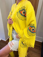 Load image into Gallery viewer, Karli Buxton - Yellow Multi Eye Kaftan
