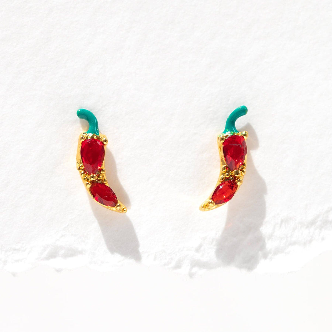 Girls Crew - Red Hot Chili Pepper Studs: Gold