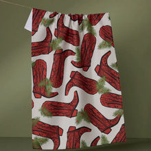 Load image into Gallery viewer, Geometry- Rodeo Red Tea Towel
