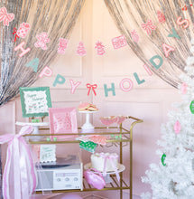 Load image into Gallery viewer, My Mind’s Eye - COZ1339 - Pink and Green Christmas Print Dinner Napkins
