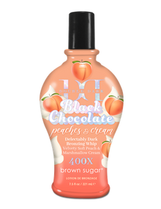 Black Chocolate Peaches and Cream Tanning Lotion Bottle