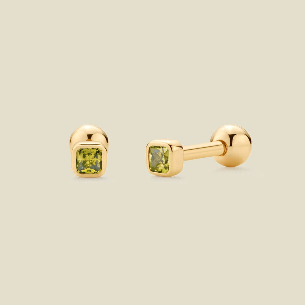 Made By Mary - August Birthstone Stud Earrings