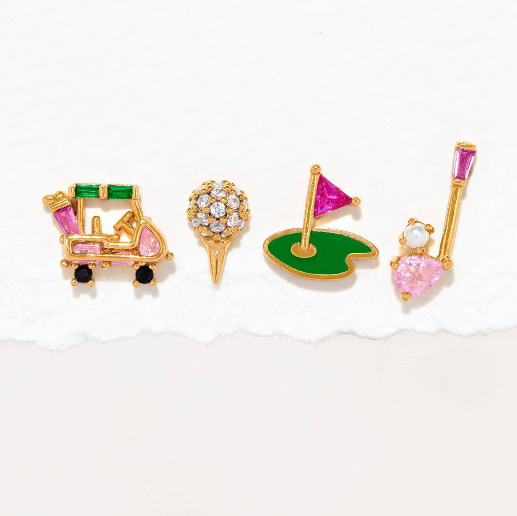Girls Crew - Hole in One Stud Set: Gold