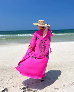 Karli Buxton - Pink Leopard Kaftan