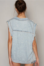 Load image into Gallery viewer, FREE PEOPLE - Oversize Lace Contrast Denim Vest
