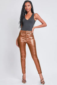 YMI - Copper Metallic Skinny Jeans