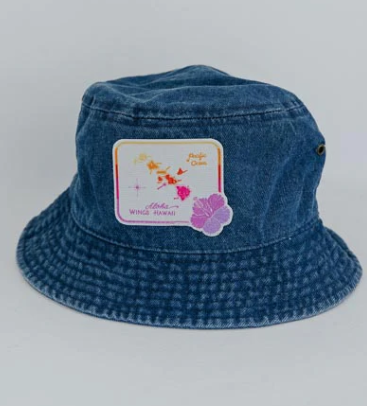 WINGS HAWAII - Bucket Hat Vintage: Hawaii Map