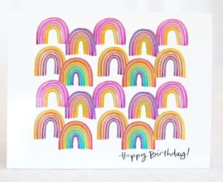 CARD -  Happy Birthday Rainbow