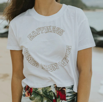 WINGS HAWAII - Happiness Crop Tee