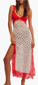 FREE PEOPLE - Suddenly Fine Maxi Slip Dress
