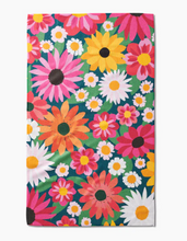 Load image into Gallery viewer, Geometry Kitchen Tea Towel - wild blooms
