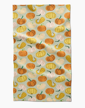Load image into Gallery viewer, Geometry Kitchen Tea Towel - pumpkins and gourds
