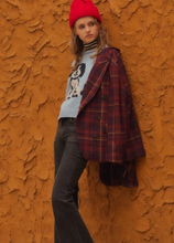 Load image into Gallery viewer, Dean Tartan-Plum Combo Blazer - Free People
