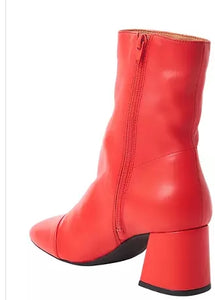 Free People - Red Leather Wisteria Ankle Boot