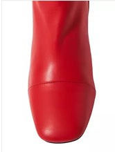 Load image into Gallery viewer, Free People - Red Leather Wisteria Ankle Boot
