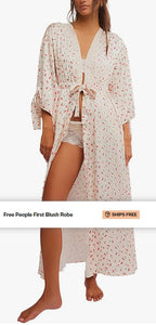 Free People - Ivory Combo Robe