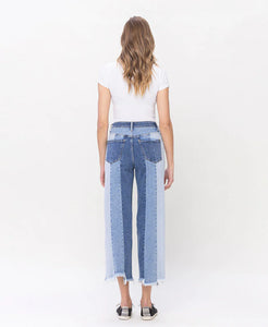 VERVET - Exhilarate High Rise Crop Wide Leg Jeans