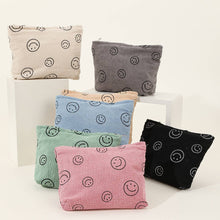 Load image into Gallery viewer, ACCITY - SIMPLE SMILEY FACE LARGE COSMETIC BAG_CWAB1036: Yellow / (OS) 1

