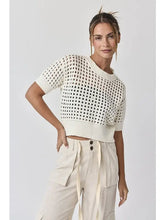 Load image into Gallery viewer, PAPERMOON - Alina Cropped Crochet Top
