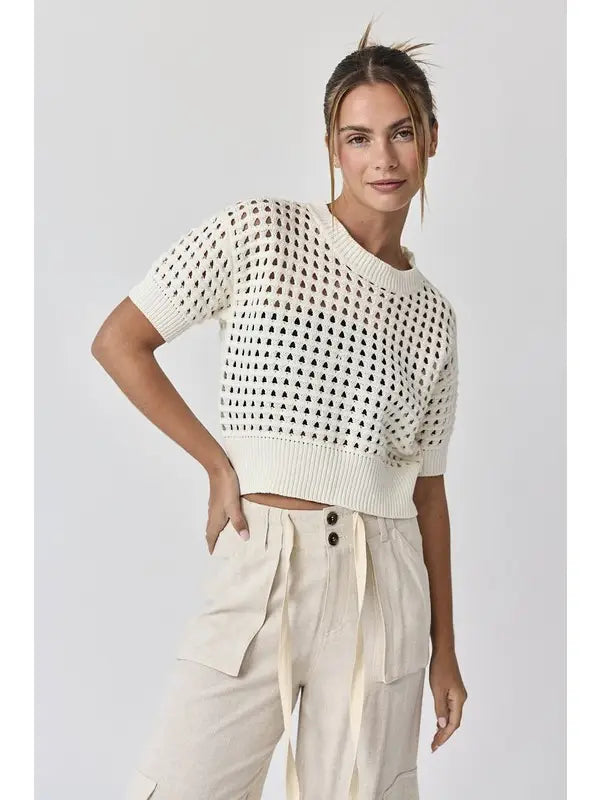 PAPERMOON - Alina Cropped Crochet Top
