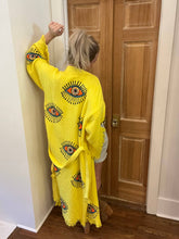 Load image into Gallery viewer, Karli Buxton - Yellow Multi Eye Kaftan
